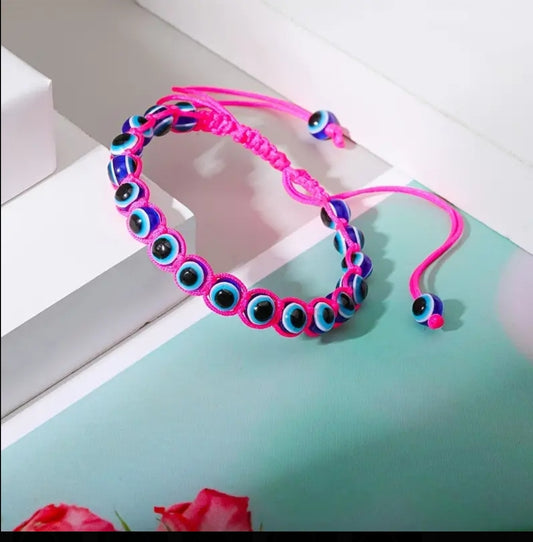 Fatima Devil's Eye Evil Eye Multicolor Bracelet Handmade Braided Hand Decoration Party Birthday Gift