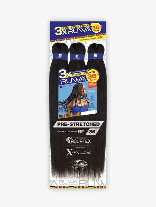 3X RUWA PRE-STRETCHED BRAID 36″