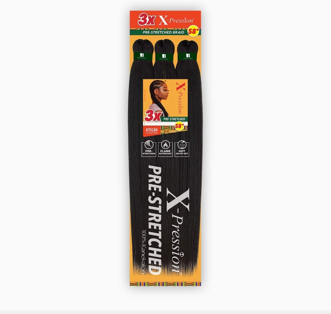 Sensationnel Xpression prestretched braiding hair - 3x xpression 58-inch kanekalon