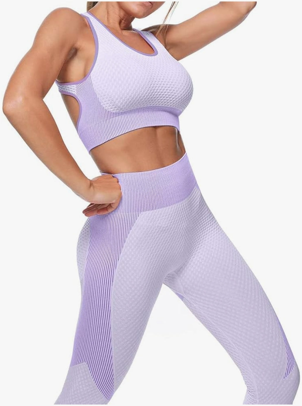 Seamless bra and yoga set