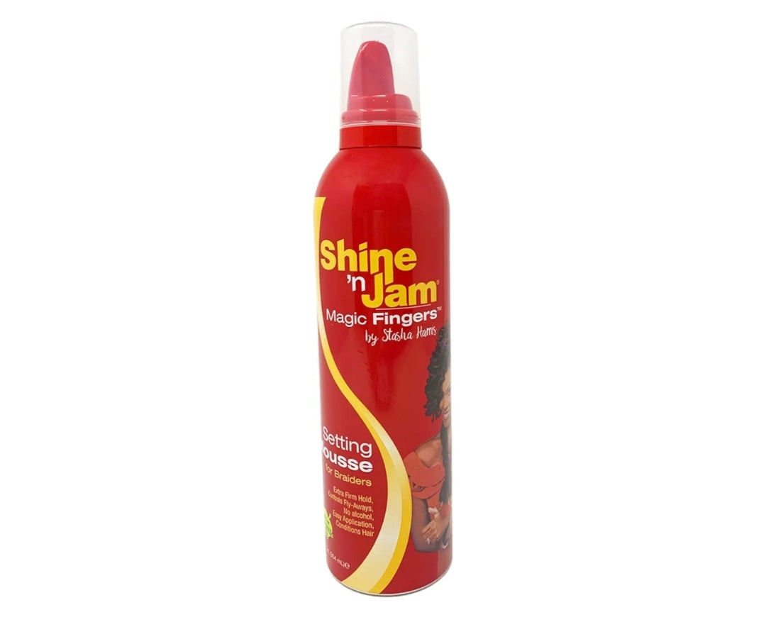 Ampro Shine-N-Jam Magic Fingers Setting Mousse For Braiders